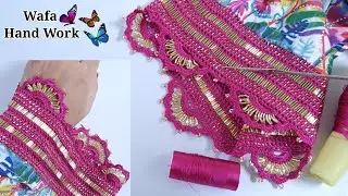 Crochet Sleeves Tutorial 😍 Beautiful Crochet Lace Pattern Moti On Dress 🩷🩷🩷 Qureshia Design 🧵🧵🧵