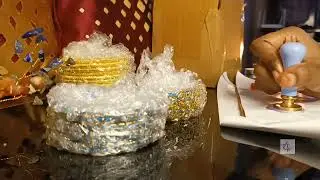 Packing my 14 th bride order 💛💙#silkthreadbangles #shidducustomizedcollection #customizedbangles