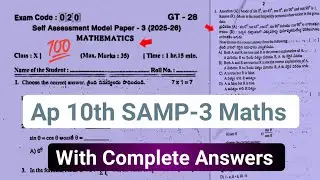 Ap 10th fa3 maths question paper 2026 answers|ap 10th maths self assessment 3 paper answer key 2026