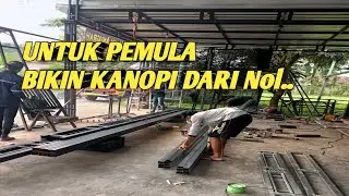 Cara bikin Kanopi minimalis dari besi Holo 4x4 untuk Pemula