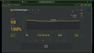 98 WPM IN MONKEYTYPE