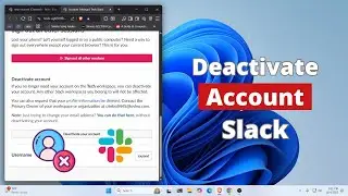 Как деактивировать аккаунт Slack