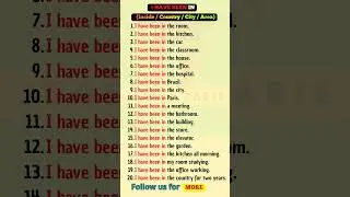 I Have Been IN  Easy English for Daily Situations
