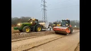 Drying of wet subsoil using lime modification