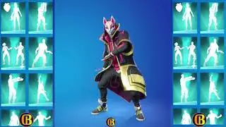 fortnite Drift max Skin Showcase With Icon Series Dances & Emotes | Fortnite  Series