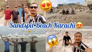 Sandspit Beach Karachi😍 | Pakistan Beautiful Beach In Karachi🏝️ | Duniya Ke Sub Sye Choti Fish 😱