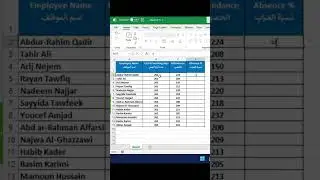 Afwezigheidspercentage in Excel #excelwithayoub