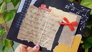 DIY Scrapbook Page 4/12 || Aesthetic Birthday Scrapbook Tutorial #scrapbook#art#craft#artist#crafts 