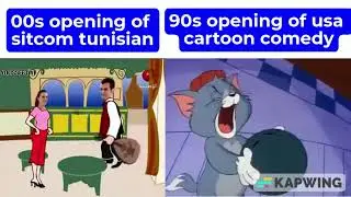 2000s opening of sitcom tunisian vs 90s opening of usa cartoon comedy