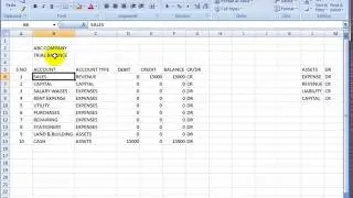 How to create General Ledger and Trial Balance with Excel Urdu