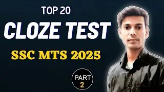 SSC MTS 2025 Cloze Test | Cloze Test SSC | Most expected questions | Score Booster Practice Set