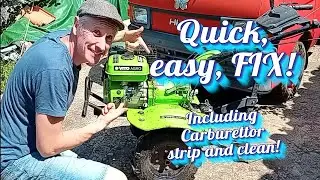 How to quickly fix your Rotavator (Tiller) engine! INCLUDES how to strip and clean carburettor.