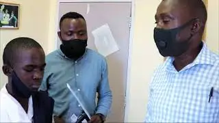 Mweshipandeka learner receives learning materials for technical subjects