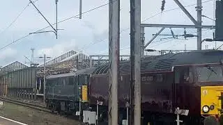 57314 &lsquo;Conwy Castle&rsquo; and 86401 &lsquo;Mons Meg&rsquo; leave Crewe for Derby Litchurch Lane. (5Z51) Amazing Tones