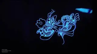 Glass Dip Pen and Invisible Ink under Blacklight