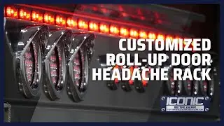 CUSTOMIZED Roll-Up Door Enclosed Headache Rack with LED Lights - PRODUCT TOUR!