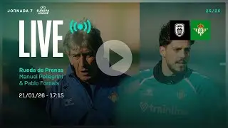 🚨 DIRECTO | Rueda de prensa de Manuel Pellegrini y Pablo Fornals previa al #PAOKRealBetis ⚽💚