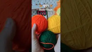 DIY Woolen Flower 🧶 #trending #shorts #shortsfeed #diy #woolencraft #craftideas
