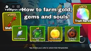 How to Farm Gold, Gems, Souls & Trait Rerolls FAST in Anime Ranger X! (Beginner Friendly)
