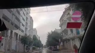 جولة بالسيارة عبر مدينة تونس  | أجواء الأمطار في العاصمة