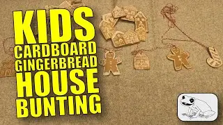 Kids Cardboard Gingerbread House Bunting 🎄 | Easy Christmas Craft (Timelapse)