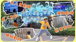 觀瀾湖三部曲二: 深圳壯觀景點😲，超大型場館 - 觀瀾湖海洋世界 | 雍雍遊內地第二集(附CC字幕) | 海洋生物 | 餵飼動物 | 劇場表演 | 親子互動