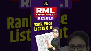 RML Nursing Officer Result 📃 Rank-Wise List Is Out #shorts #utkarshnursing #ashamaam