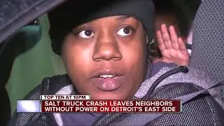 Several hundred Detroiters left in dark, cold after salt truck knocks out power