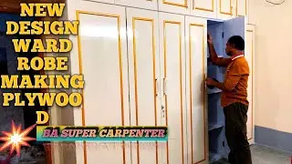 Plywood wardrobe making design#woodworking