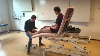inspectie en palpatie van de knie en enkel