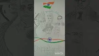 Happy republic day drawing 🇮🇳 | freedom fighters sketch | #shorts #art #youtubeshorts #creative