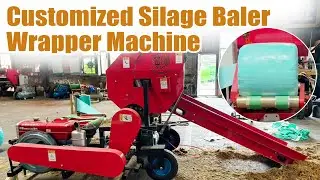 Custom Silage Baler & Wrapper Machine | Efficient Silage Packaging 🚜🌾#silage #silagebaler