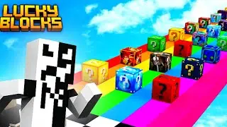 La CARRERA M&Aacute;S PELIGROSA de LUCKY BLOCKS en Minecraft ⚠️