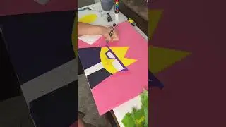 Painting a pop art cat