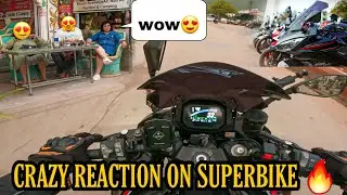 😍 Crazy superbike ride | 🔥 ninja 1000 sx chala ke maja agaya 😍 | shocking public reaction 🔥