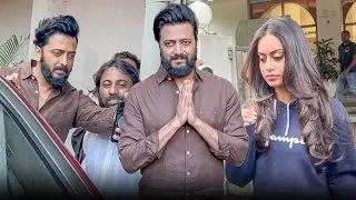 Nysa Devgn in a Hurry While Riteish Deshmukh Greets Fans in Bandra !