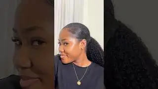 Sleek ponytail hair tutorial on 4c hair. Slick ponytail with clip ins diy. #4chair #ponytail # #grwm