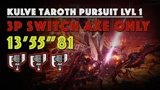 3 player Kulve Taroth Pursuit lvl 1 Switchaxe only speedrun (13'55