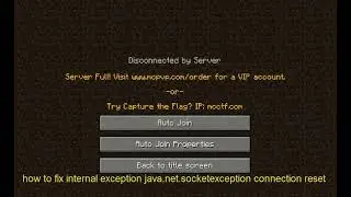 how to fix internal exception java.net.socketexception connection reset ][ computer