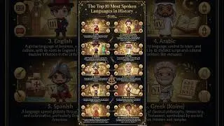 Top 10 Most Spoken Languages in History. The Languages That Shaped Civilization.  #learnenglish