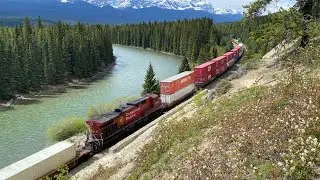 Freight Trains In Banff National Park! - Alberta, Canada