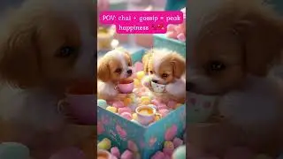 Chai, Gossip & Glow-Up &mdash; Puppy Besties Steal the Show 🐾✨ #cuteanimals #cute #viralshorts #animals
