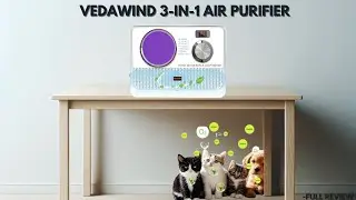 Vedawind 3-in-1 Air Purifier: Ozone, Ionizer & U Light - Pet & Bedroom Safe, Eliminates Smoke, Odors
