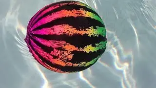 What isn't a watermelon but LOOKS, FEELS, & BEHAVES like one in water? PlaSmart's Watermelon Ball JR