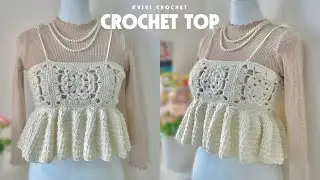 How To Crochet Top | Ruffle Crochet Top🌼