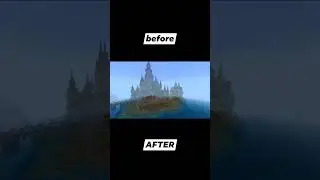 before and after like a boss #minecraft #castle #survival #mushroom #transformation