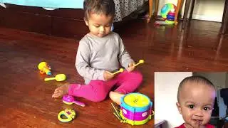 Libni got drum set from online store.