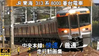 【鉄道動画/4K60p】JR東海313系8000番台（中央本線） 【走行動画集】