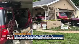 Florida teen without license takes his mom&rsquo;s car for a joyride, crashes into his neighbor&rsquo;s house
