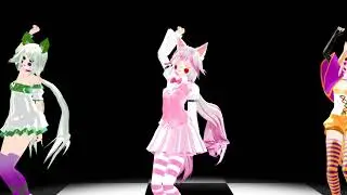 MMD-FNAF Mangle, Lolbit, Tangle. Disturbia